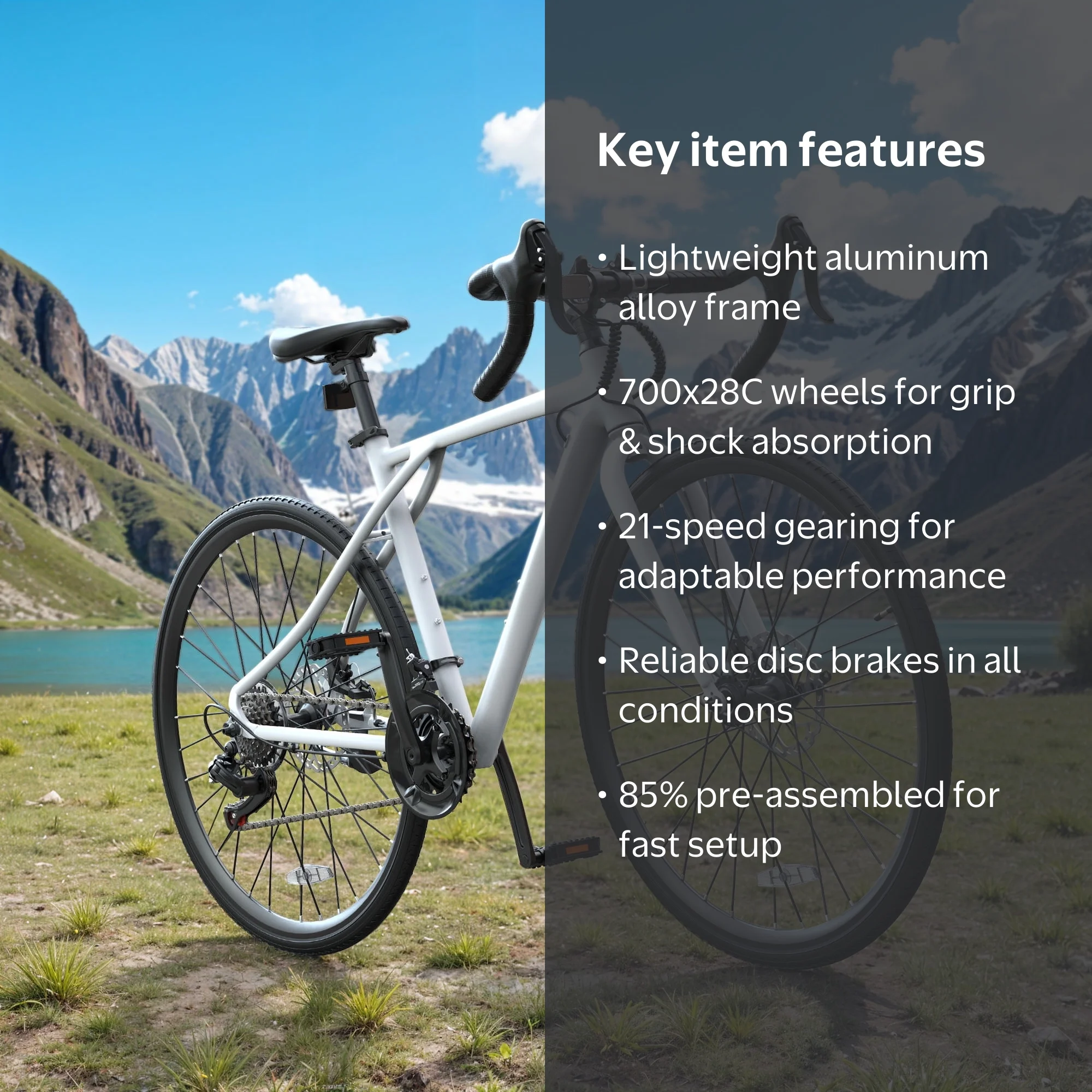 Uforic 700C Road Bike, 21-Speed Commuter Bicycle for Adult, 28