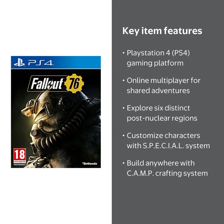 Bethesda Softworks, Fallout 76 for Playstation 4 PS4, New