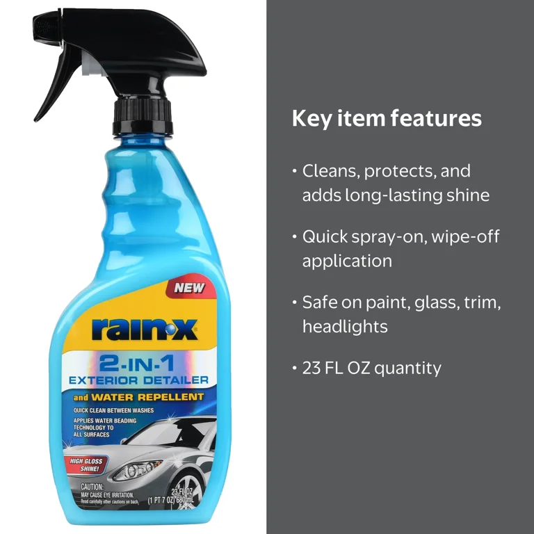 Rain-X 2-in-1 Exterior Detailer, Water Repellent, High Gloss Shine