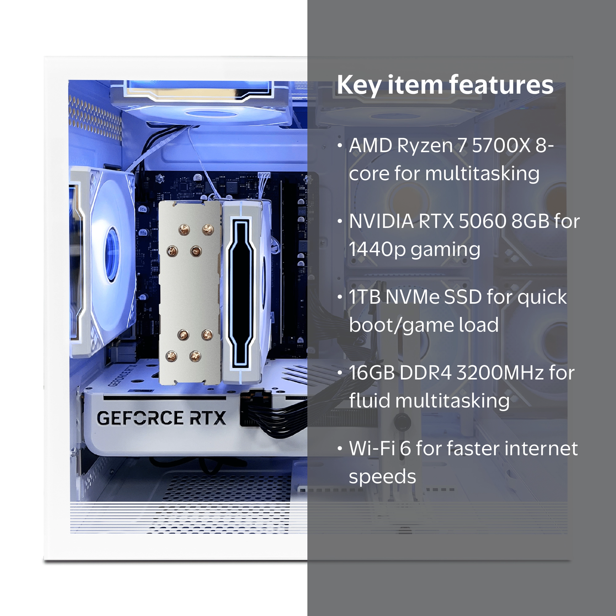 【サメPC】Ryzen7 5700x RTX5060 配信者向けPC】Ryzen7 5700X × RTX 5060