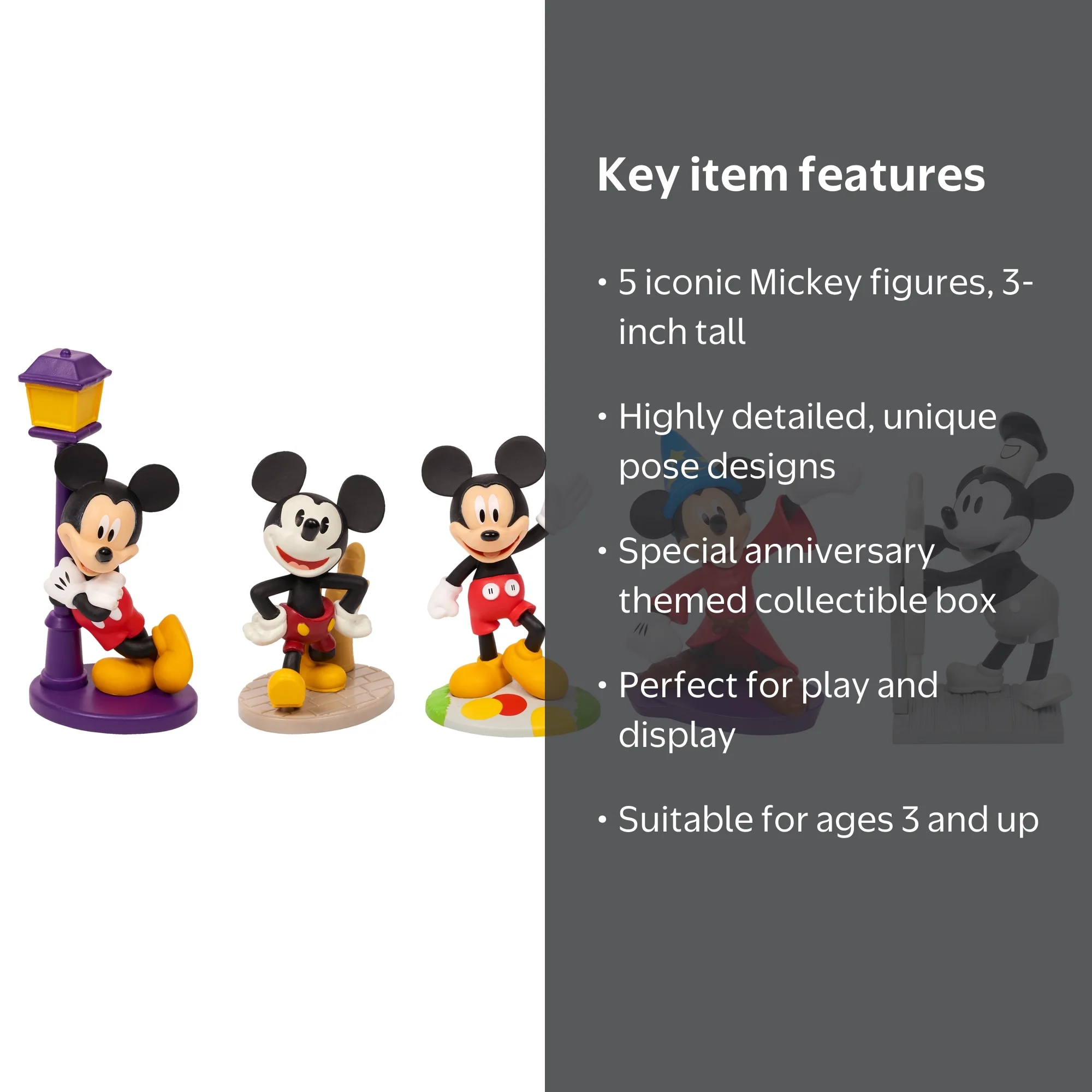 Mickey Mouse 90th Anniversary 5-Piece Collectible Figure Set