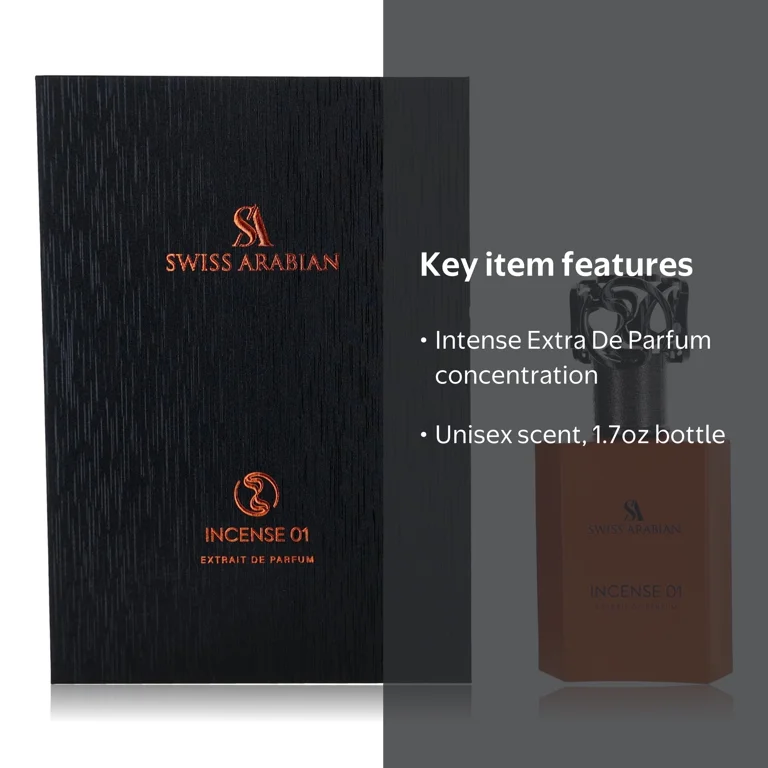 Swiss Arabian, Incense 01, 1.7 oz Extrait De Parfum, Unisex