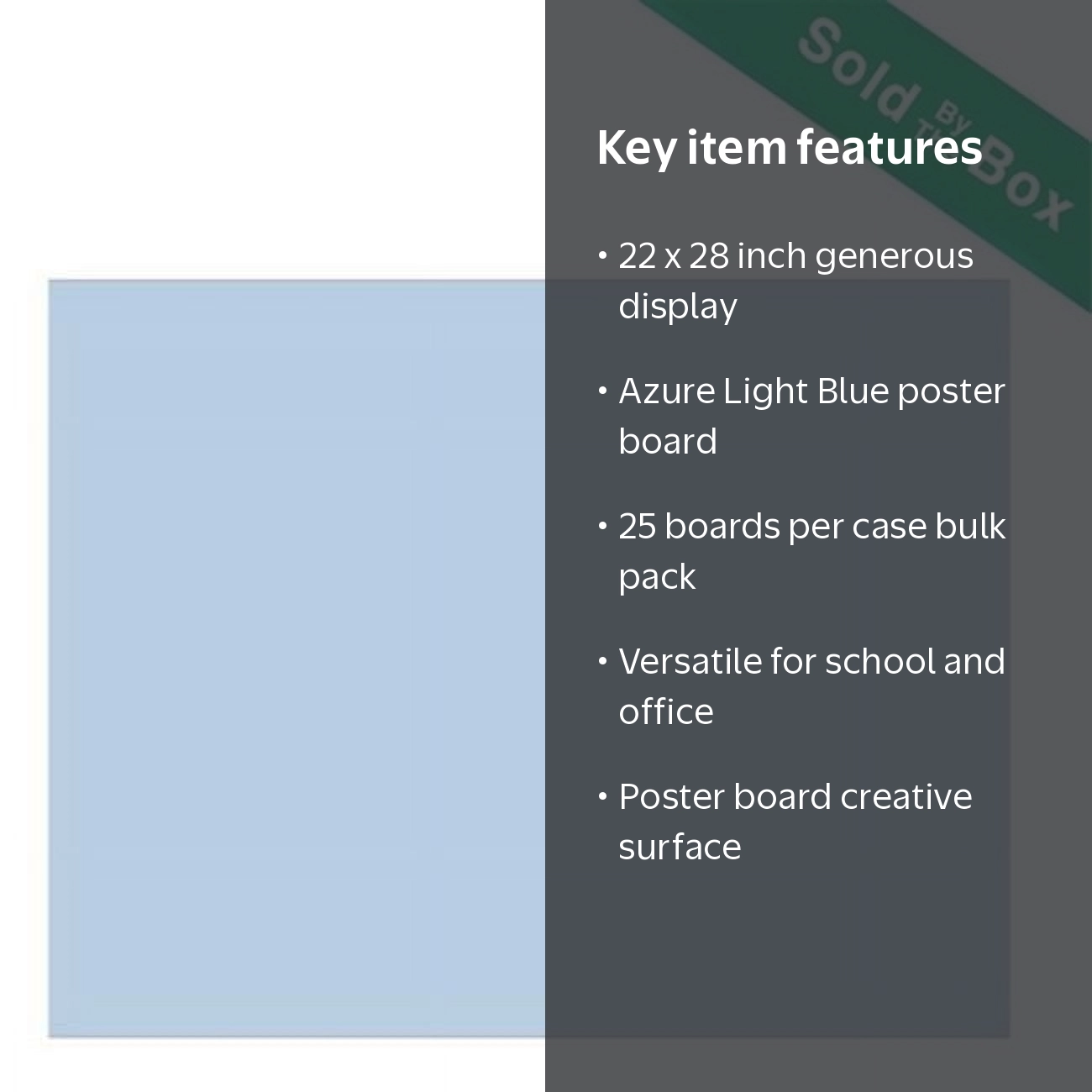 Bazic Art Project Colored 22'' X 28'' Azure Light Blue Poster