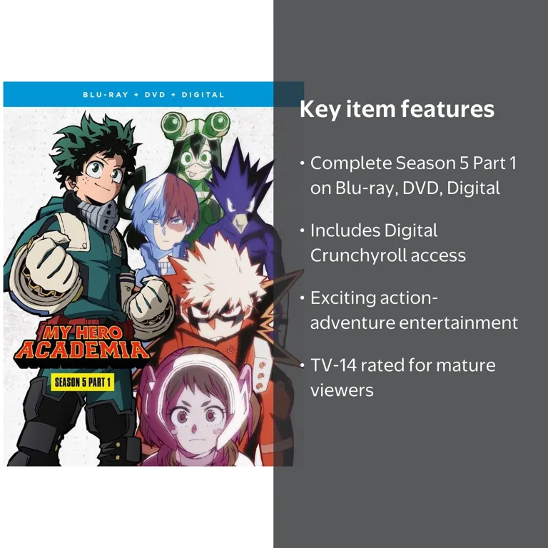 My Hero Academia: Complete Series Season 5 Part 1 DVD Box Set +