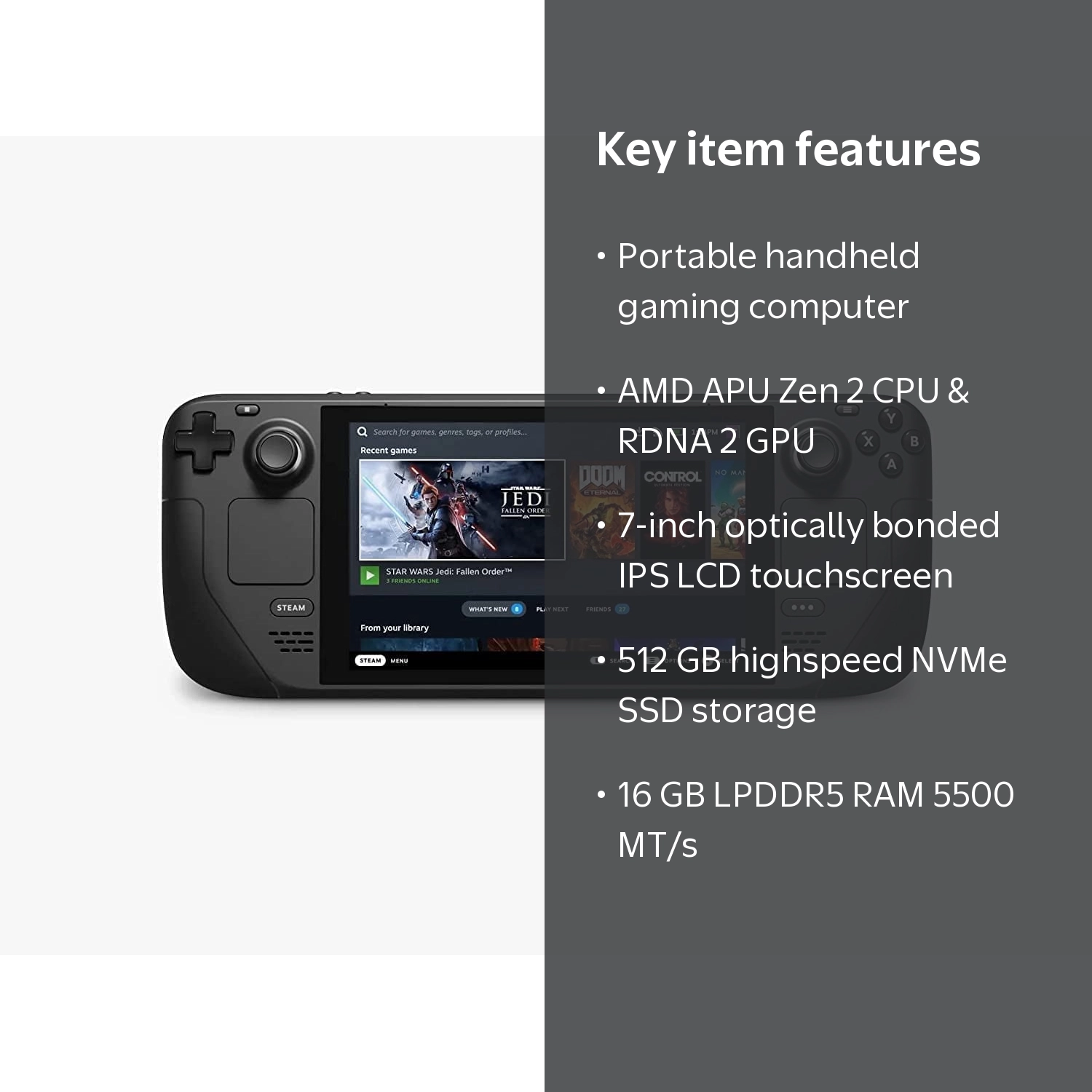 Brand New Valve Steam Deck 512GB - Handheld Gaming Video Console