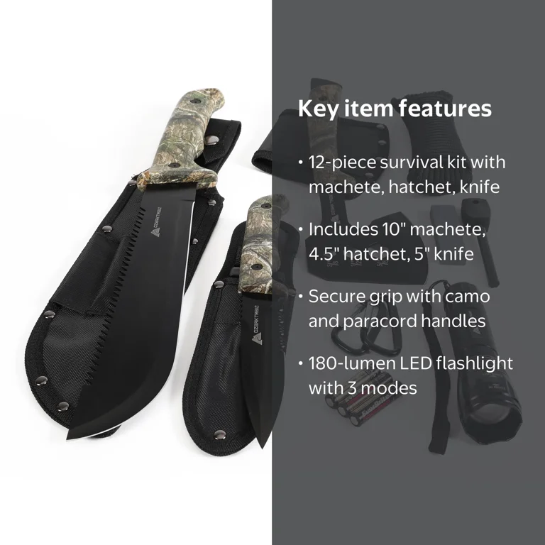 セール　輸入品ミリタリー M1 Panther II 地雷除去仕様 他セット Ozark Trail 12-Pack Camping Tool Set with 180-Lumen Flashlight, 10