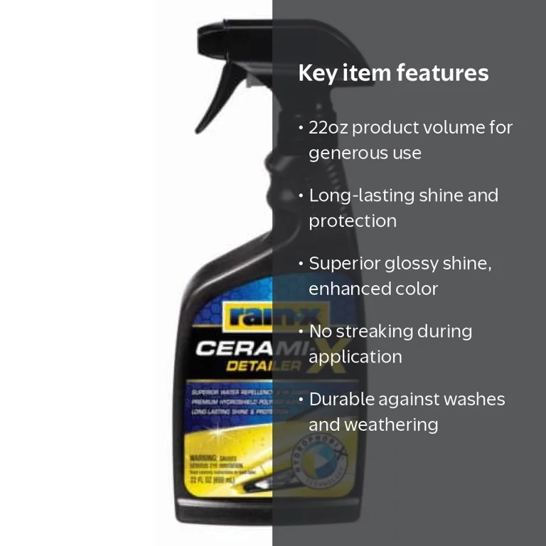 Rain-X 620161 Ceramic Finisher 22oz, long-lasting shine and