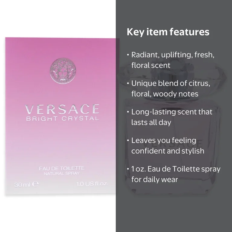 Versace, EDT Spray, 1 oz, Bright Crystal Women Fragrance - Walmart.com