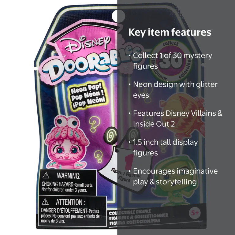Disney Doorables Neon Pop Peek - Black Light Reveal Mystery