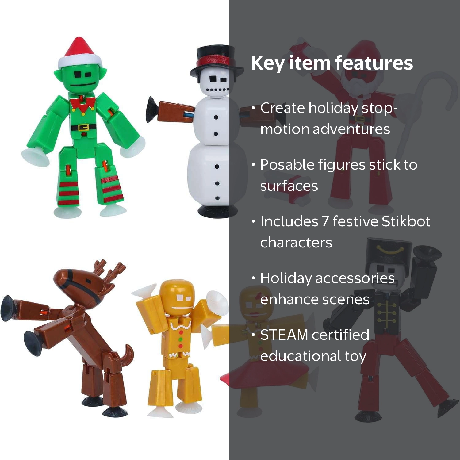 Stikbot Christmas Crew Figure 7-Pack - Walmart.com