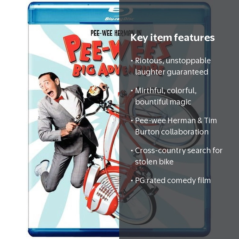Warner Bros., Movie, Pee-wee's Big Adventure, Comedy - Walmart.com