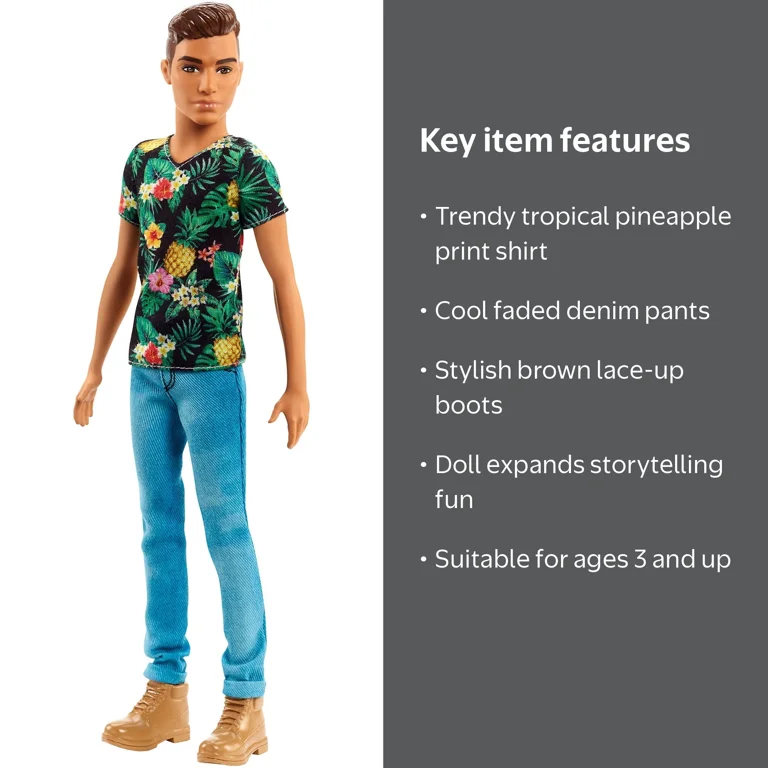 Ken Fashionistas Doll 15 Tropical Vibes - Walmart.com