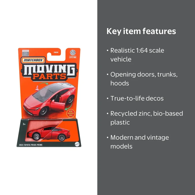 Matchbox Moving Parts 2023 Toyota Prius Prime Diecast Vehicle