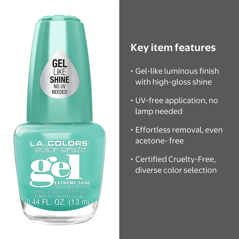 L.A. COLORS Gel-like Nail Polish Chill Out 0.44 fl oz Long-Lasting