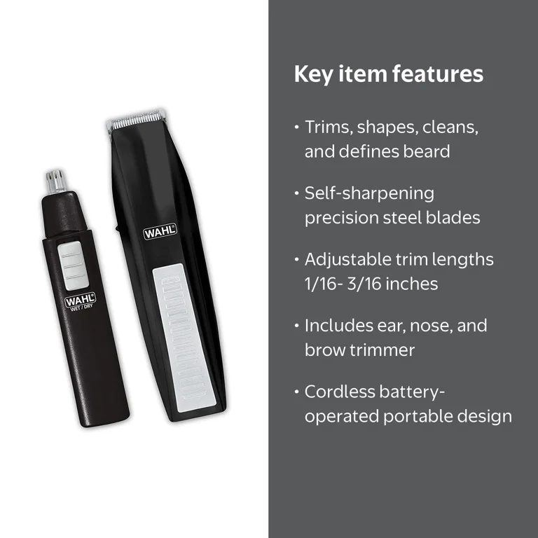 Wahl, Cordless Beard Trimmer, RRK150, Includes Ear Nose Brow