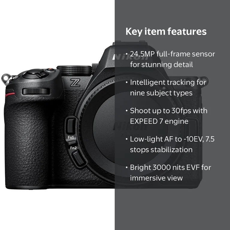 Nikon, Mirrorless Digital Camera, Black, 24.5MP Full Frame