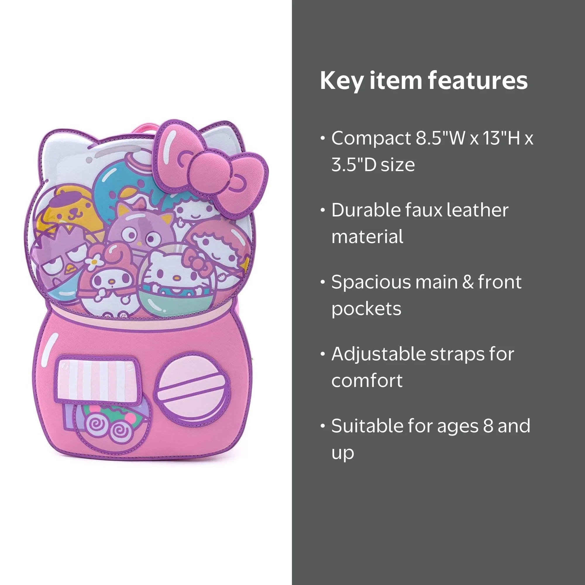 hello kitty gumball backpack Loungefly Sanrio Hello Kitty Kawaii Surprises Gumball Machine Mini Backpack
