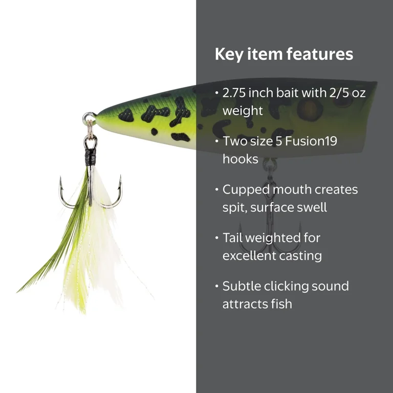 bullitt fishing lure Super Strike Bullet Stubby Needlefish Heavy 2-1/2oz Size 0 blade Classic Vibrax is 7/64 oz. Bullet Fishing Popper Lure |