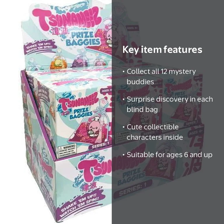 Tsunameez Series 1 Blind Bag: Mystery Prize Baggies Box (12 Packs