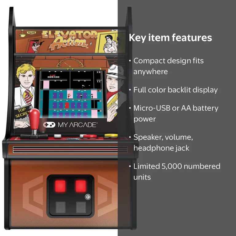 Free Shipping! My Arcade Elevator Action Micro Player Cabinet