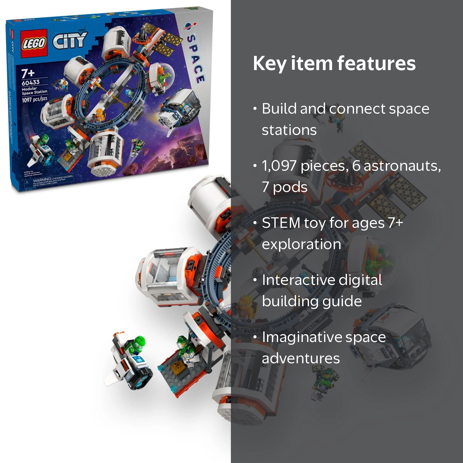 LEGO, Space Exploration Space Station, 60433, 1097 Pieces