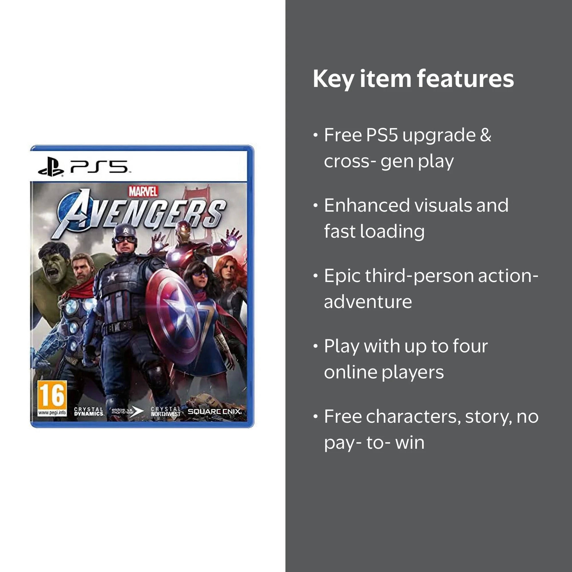 Marvel's Avengers for PS5: Epic Third-Person Action-Adventure Game