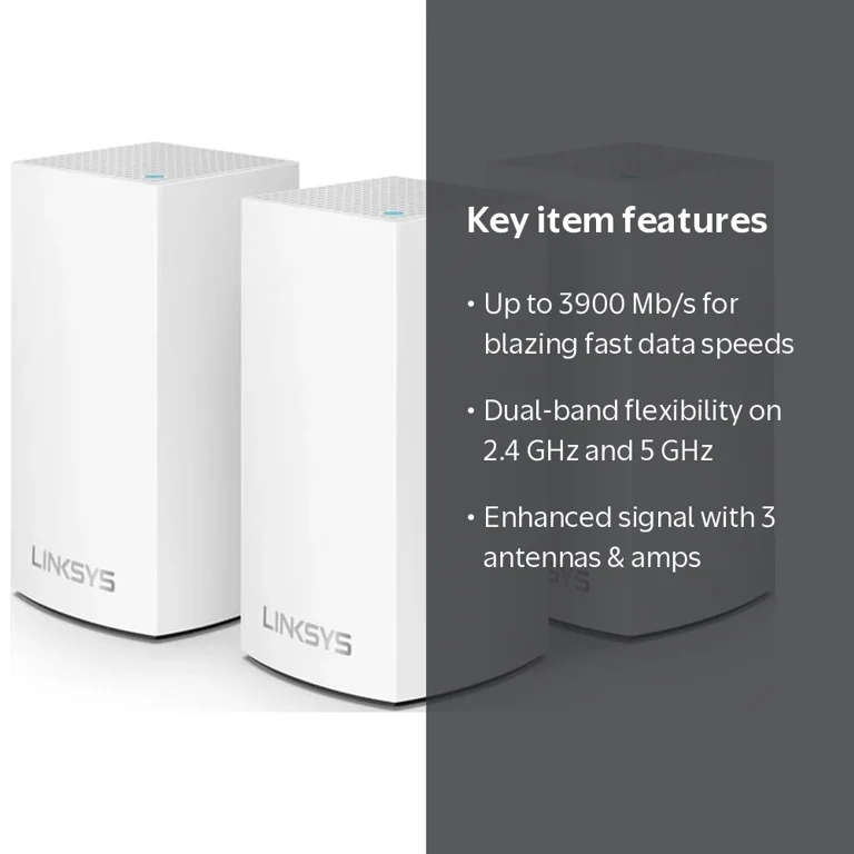 Linksys Velop AC3900 Dual-Band Whole Home Mesh Wi-Fi Wireless