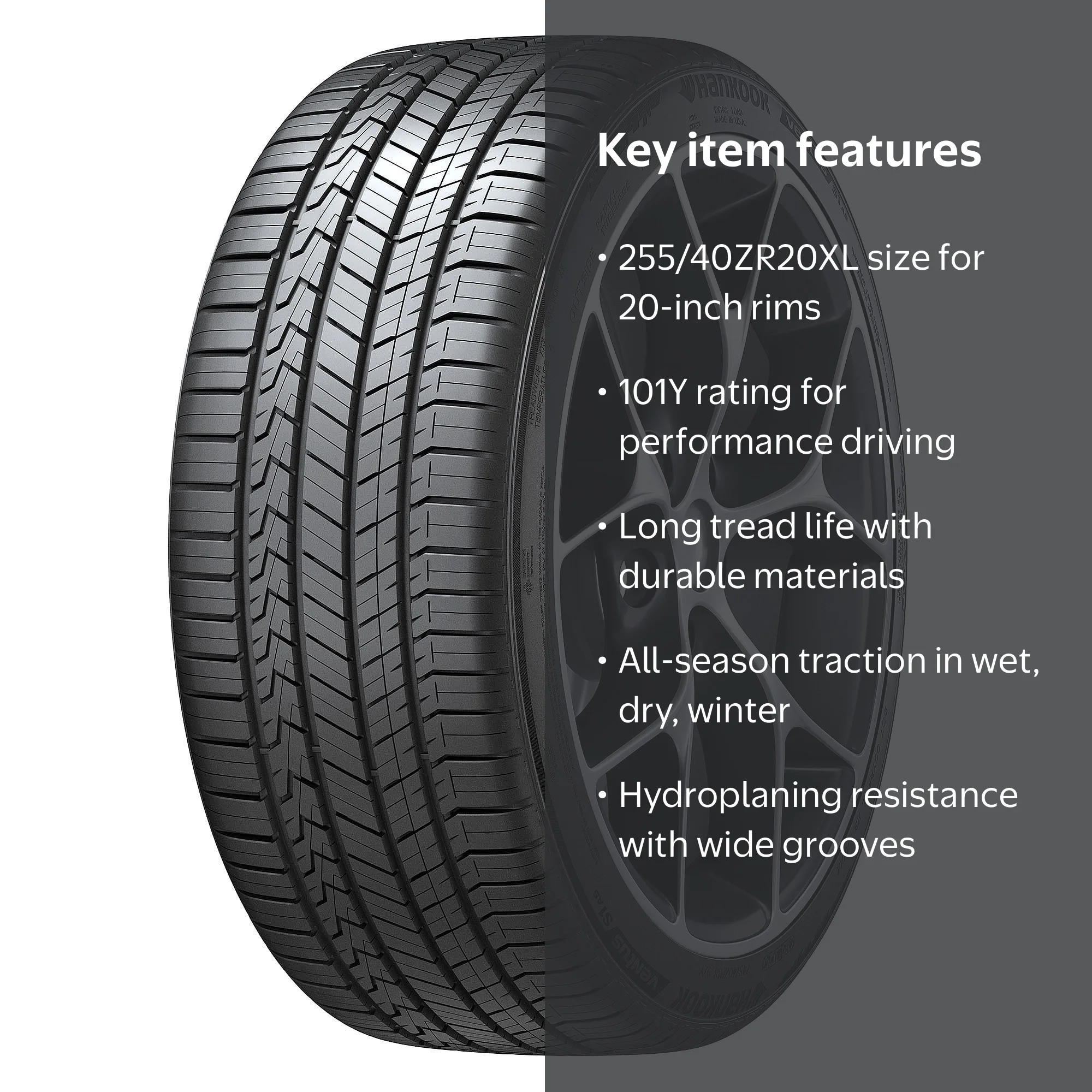 Hankook Ventus S1 AS H125 255/40ZR20XL 101Y Passenger Tire