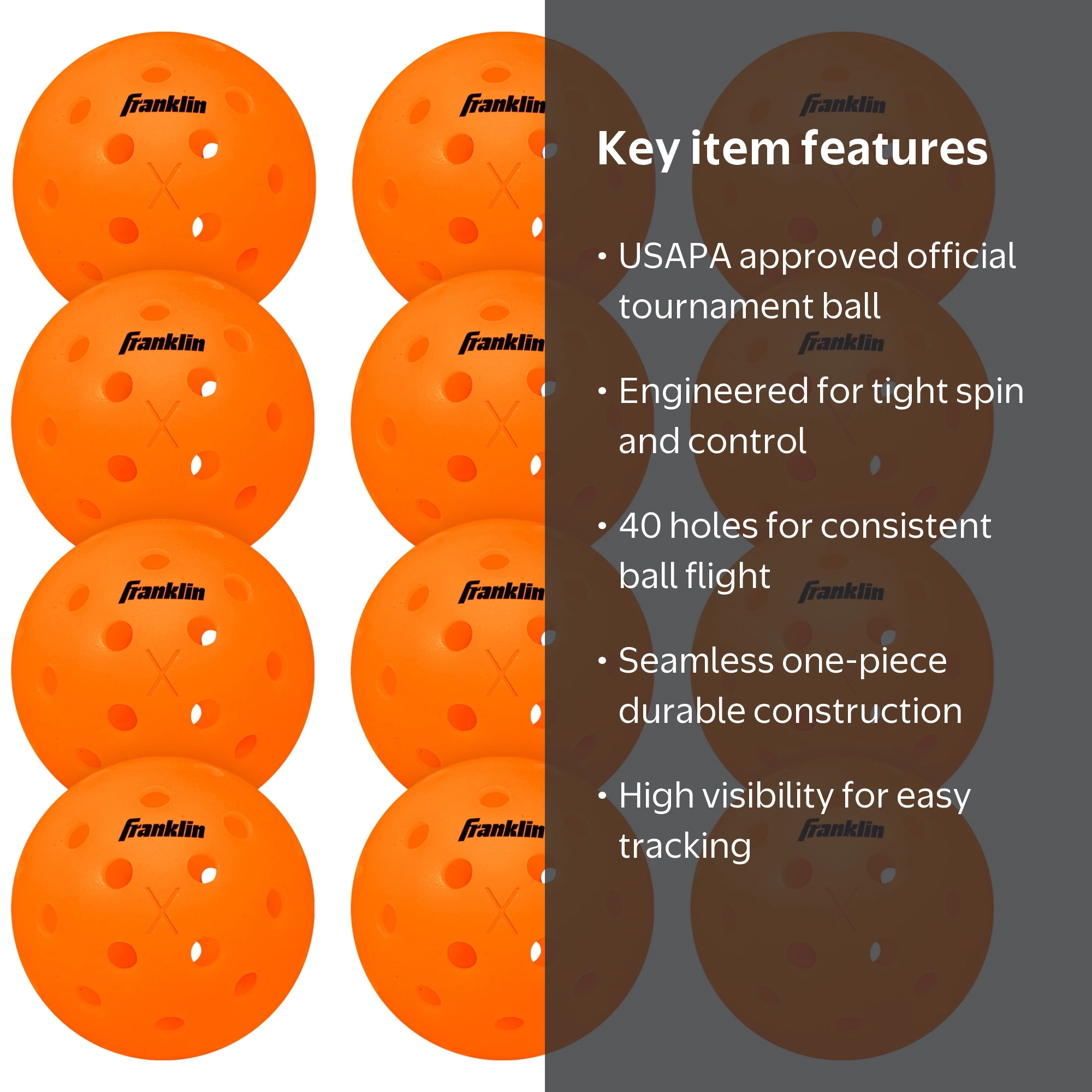 Franklin Sports, Outdoor Pickleballs, Lava, 12 Pack - Walmart.com