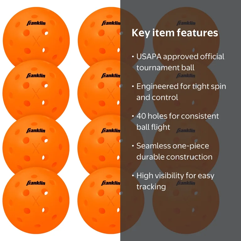 Franklin Sports, Outdoor Pickleballs, Lava, 12 Pack - Walmart.com