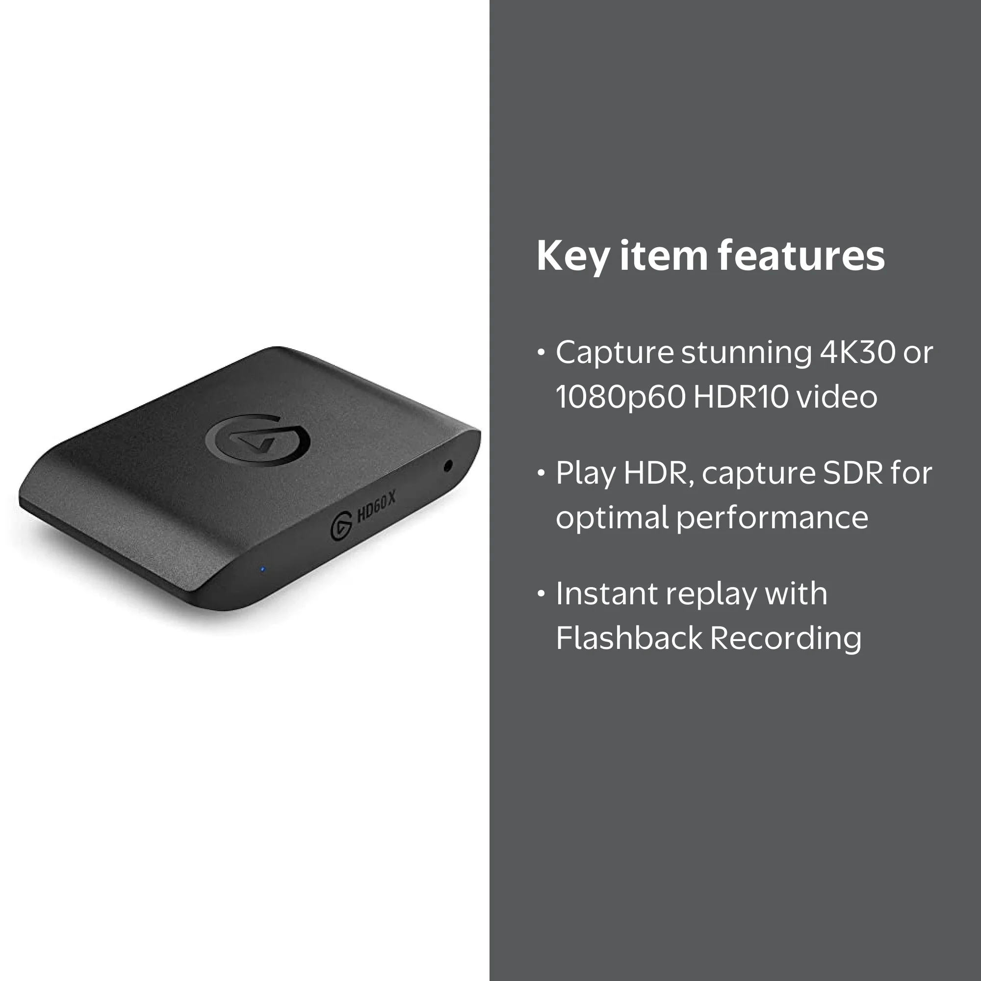 Elgato HD60 X External Capture Card Stream & Record 1080p60 HDR10