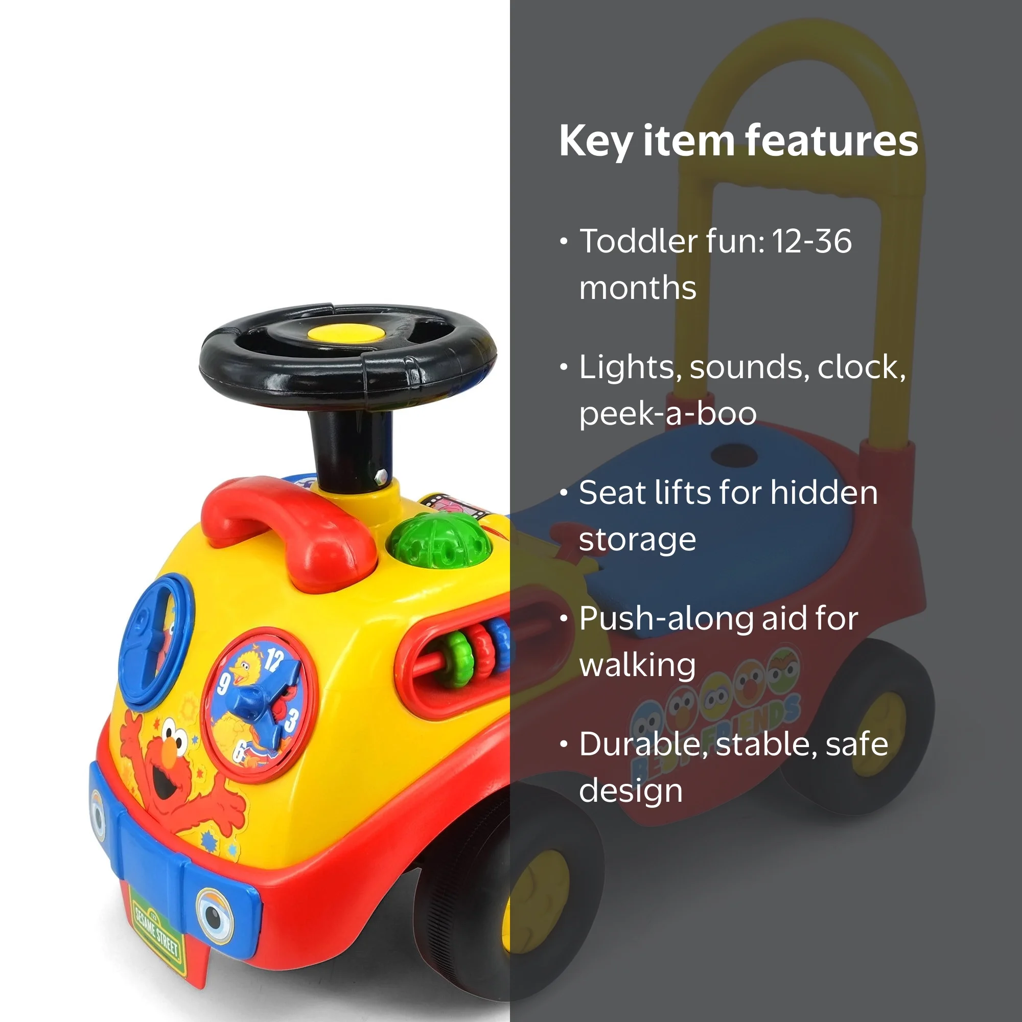 Kiddieland: My First Activity Ride-On - Elmo - Light & Sound