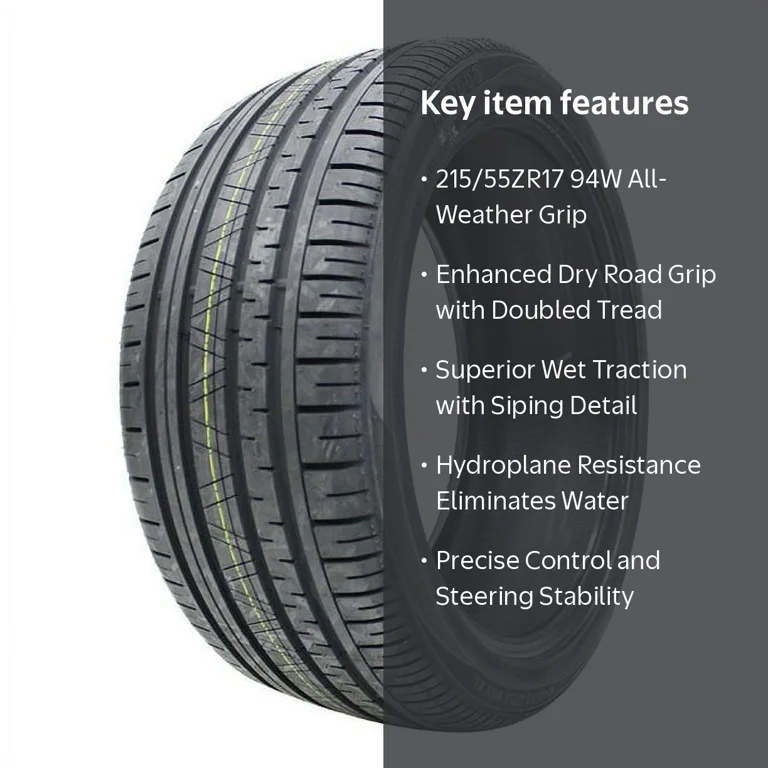 Zeetex 215/55ZR17 94W HP1000 Passenger Car Tire - Walmart.com
