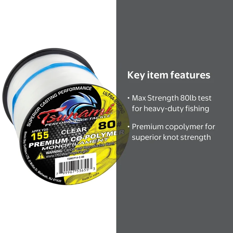 80 lb mono fishing line Lee Fisher Joy Fish Spool Monofilament Line, lb, Clear : Sports & Outdoors For superior casting performance Grand Slam Mono Line, 80