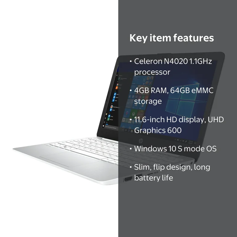 Free Shipping! \HP Stream 11.6\\ Laptop - Intel Celeron N4020, 4GB