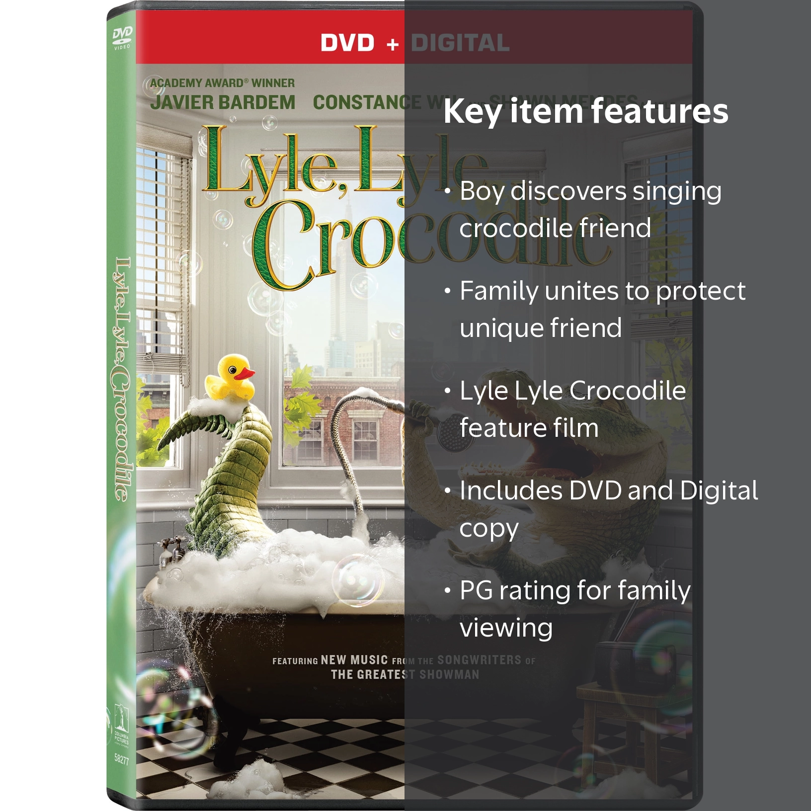 Lyle Lyle Crocodile: Family-Friendly, PG-Rated DVD + Digital Based