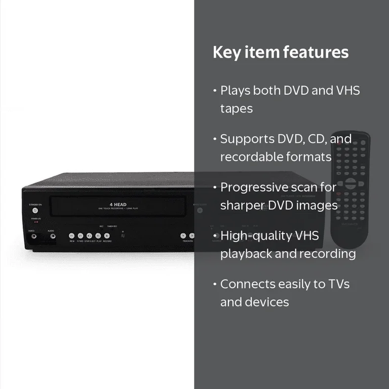 Magnavox DV220MW9 DVD/VCR Combo Player, Progressive Scan, AV