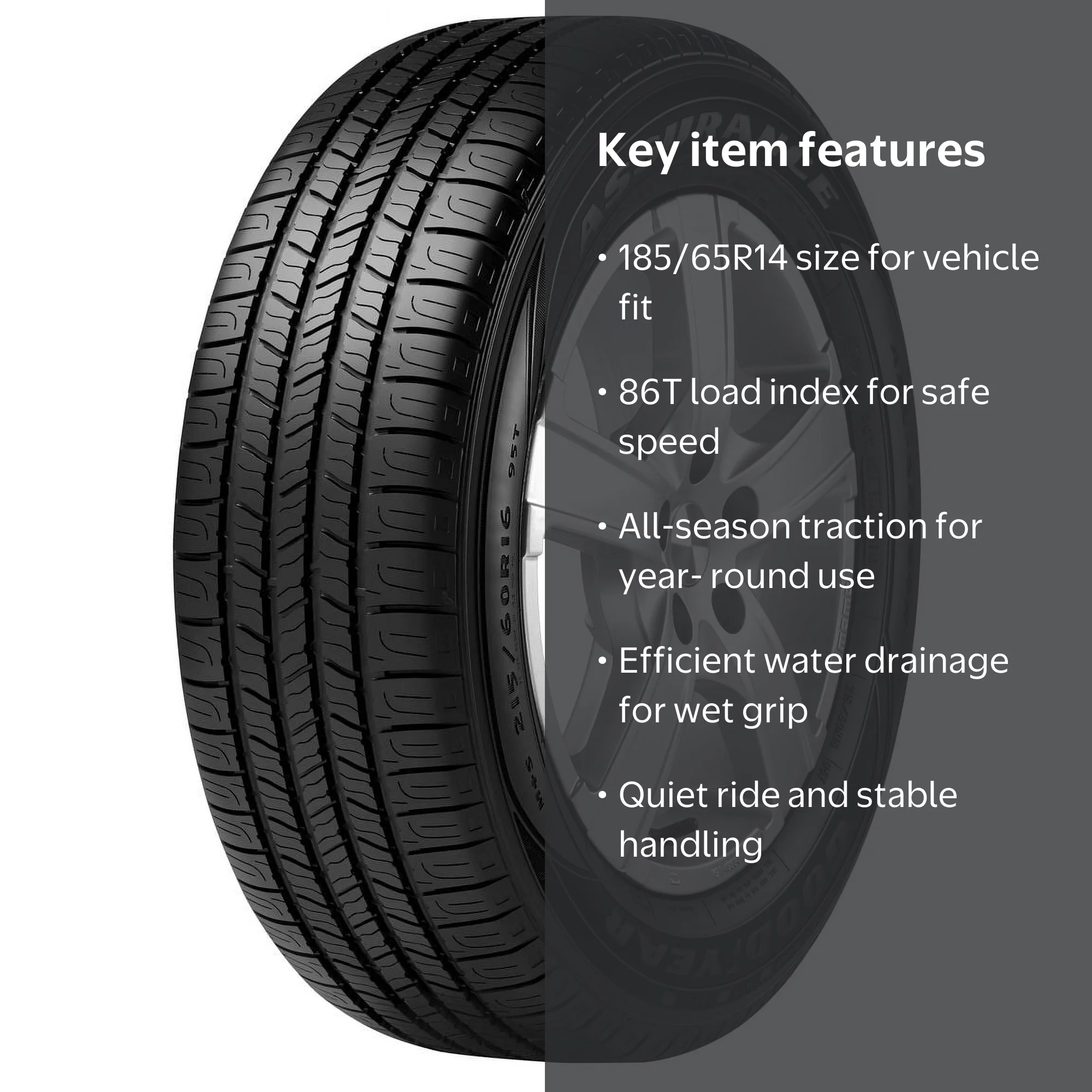 Goodyear Assurance All-Season Passenger Tire 185/65R14 86T with