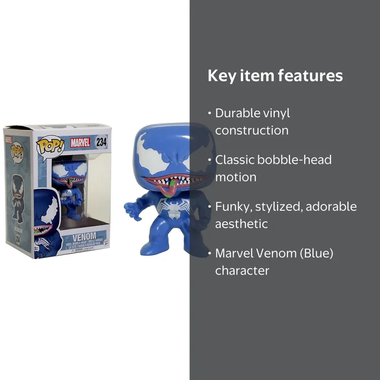 Funko POP! Marvel Venom Figure Vinyl Bobble Head (Blue Version