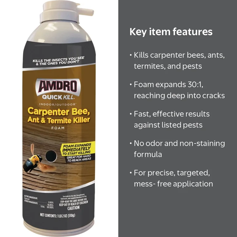 Amdro Quick Kill Carpenter Bee Ant and Termite Killer Foam Amdro Quick Kill Carpenter Bee Ant and Termite Killer Foam