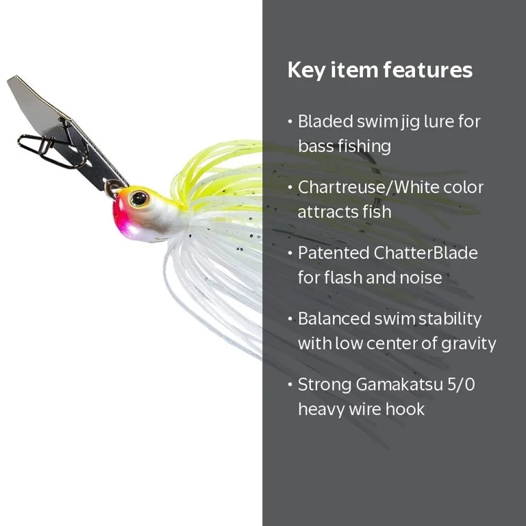 Z-Man Chatterbait Jack Hammer Bladed Swim Jig Fishing Lure for