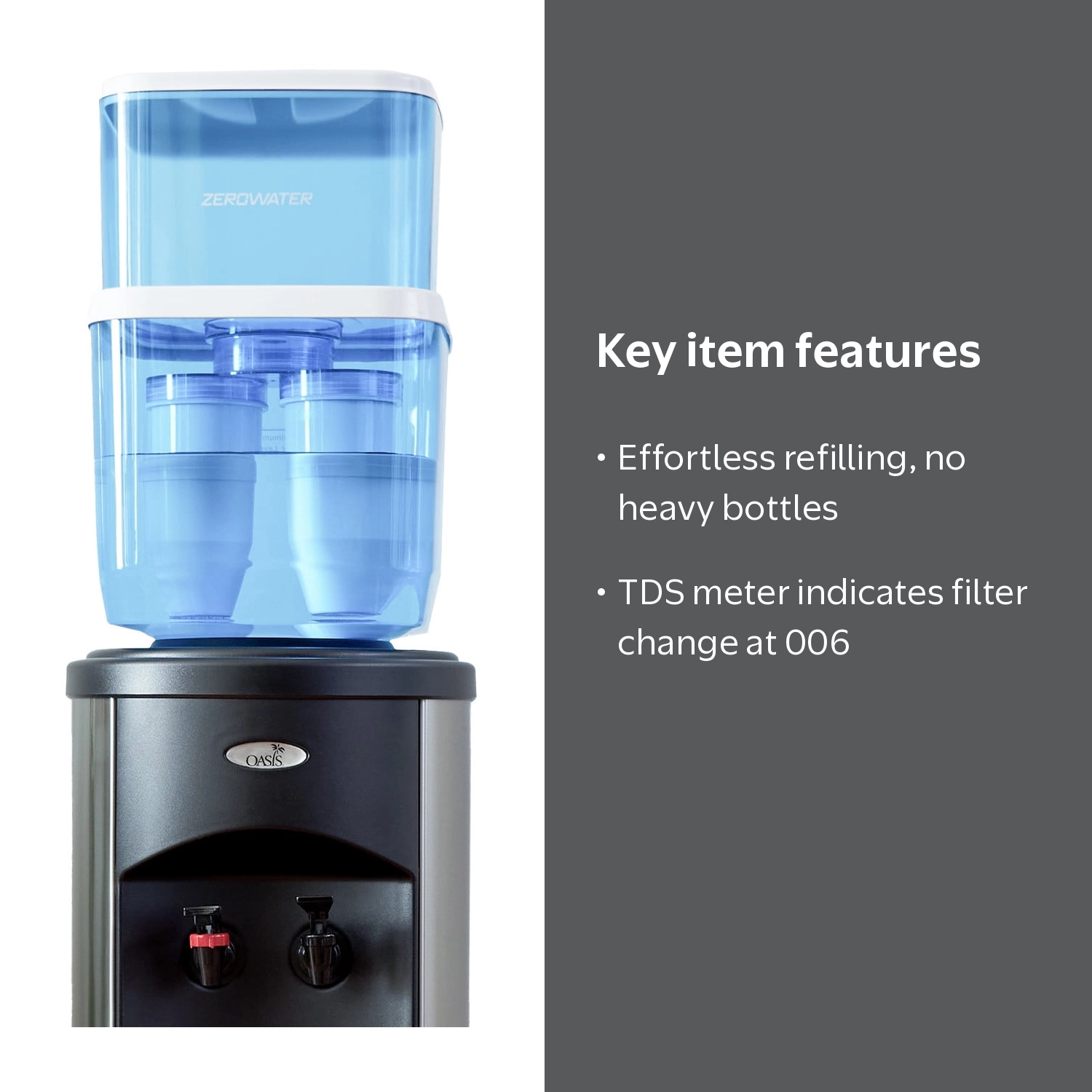 ZeroWater, 5-gallon Water Cooler, 5-stage filtration system