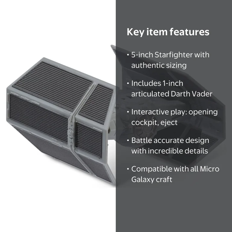 Star Wars Micro Galaxy Squadron Darth Vader‚Äôs TIE Advanced 5in