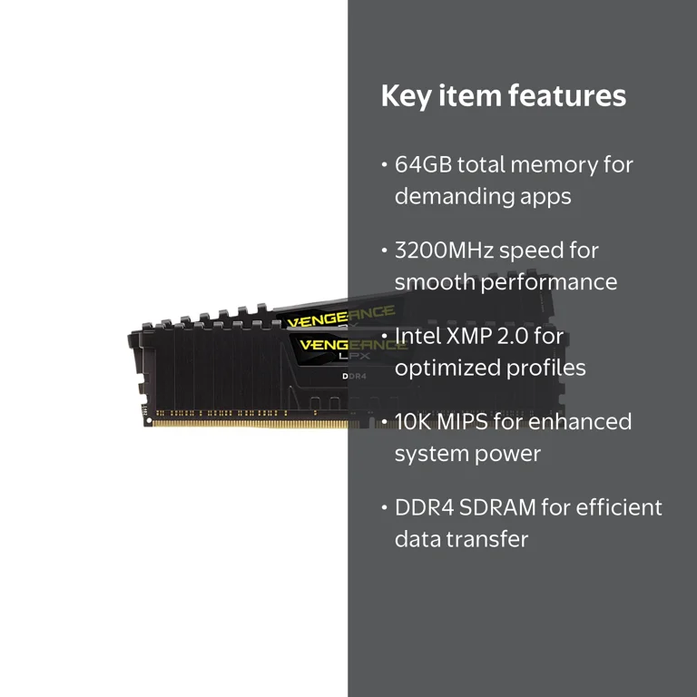 Corsair Vengeance LPX 64GB (2x 32GB) DDR4 3200 PC4-25600 C16 1.35V