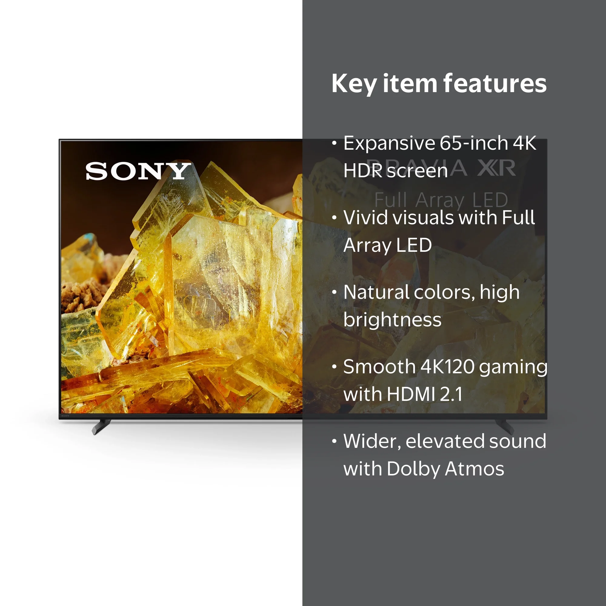Sony BRAVIA XR X90L 65” Class 4K HDR Full Array LED Smart Google