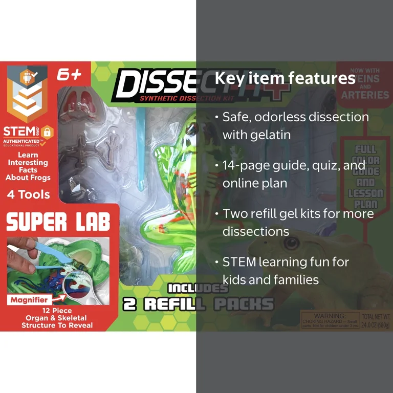 Dissect-It Synthetic Dissection Kit, Safe Frog Anatomy, STEM