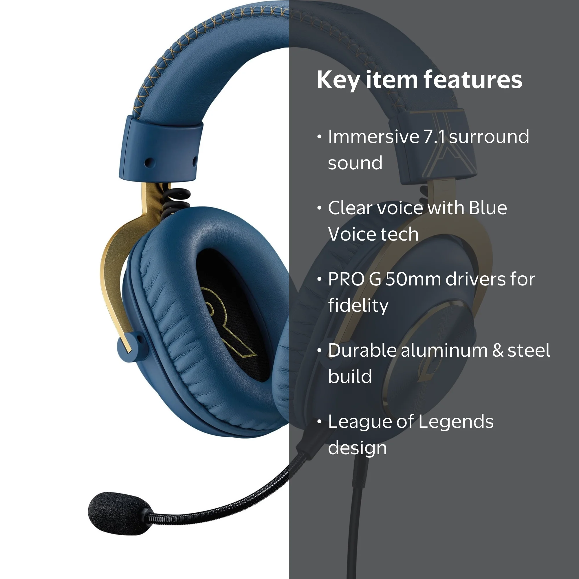 Logitech, Gaming Headset, League Of Legends Edition, Pro X