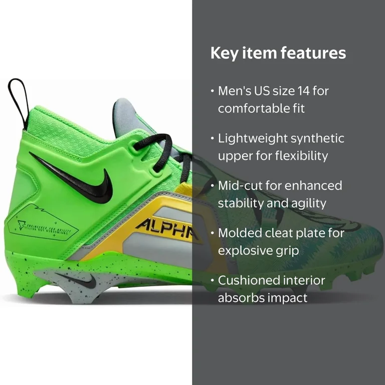 Nike Alpha Menace Pro 3, New Men's Football Cleats FB8442-303