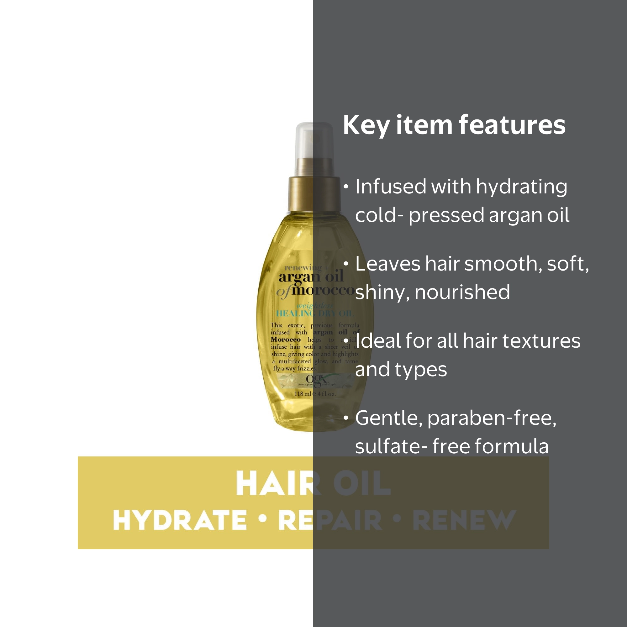 OGX Renewing + Argan Oil of Morocco Weightless Healing Dry Spray