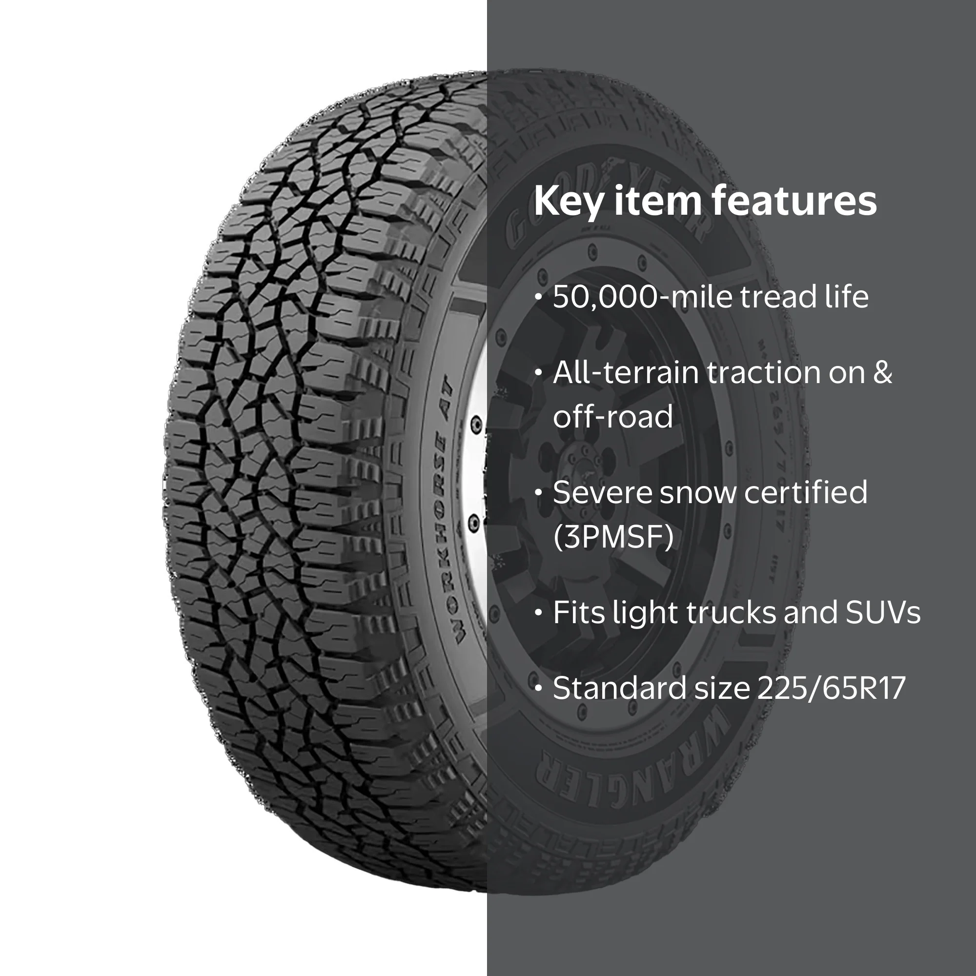 Goodyear Wrangler Workhorse AT 225/65R17 102T All Terrain Light